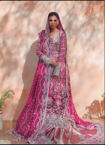 TOP Pakistani Bridal Lehenga in Deep Pink DN-1024