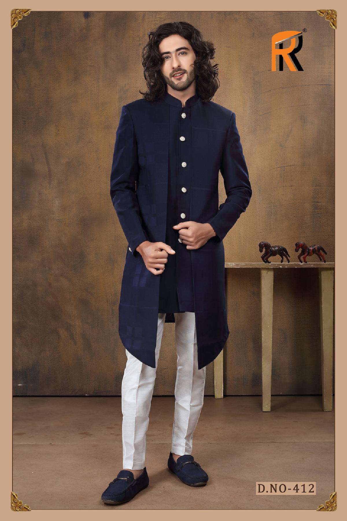Wedding Royal Blue Sherwani - DN-2044