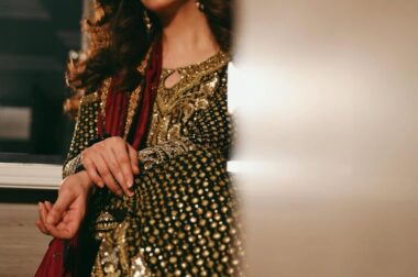 Black Pakistani Long Kameez Sharara Suit for Groom & Bride Family | KSHKIN