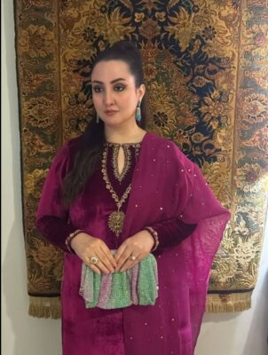 Magenta Designer Handwork Suit for Women