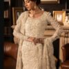 White beaded mermaid bridal lehenga gown