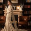 Luxury white mermaid gown with handwork