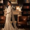 Hand-embroidered mermaid wedding dress