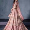 Handcrafted Designer Pink Lehenga Choli with Heavy Gold Embroidery