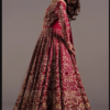 Luxury red bridal outfit with Dabka and Tilla work