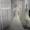 White ivory bridal handwork net designer gown by Kshkin