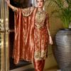 Model wearing luxury designer suit inspired by Gauahar Khan's fashion