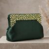 Premium neutral-toned suede purse for women's party wear