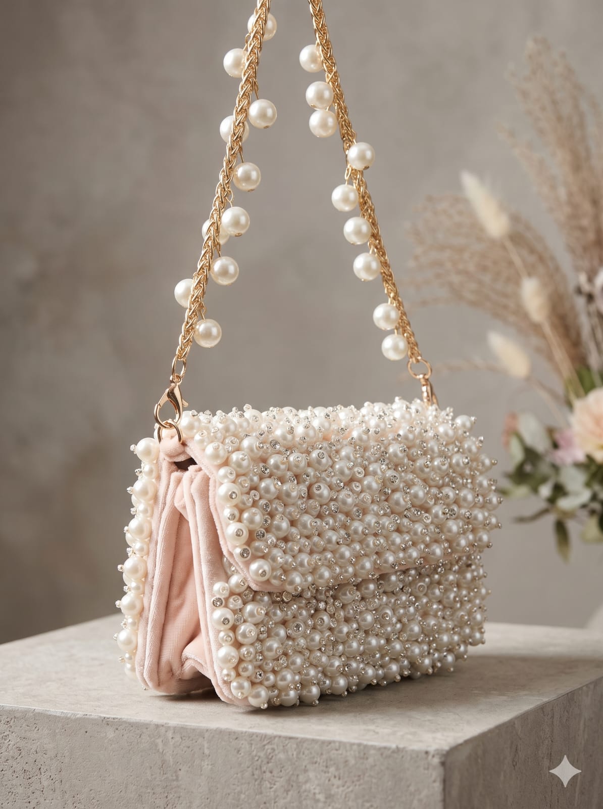 Kshkin Pearl Mini Flap Clutch DN – 6005